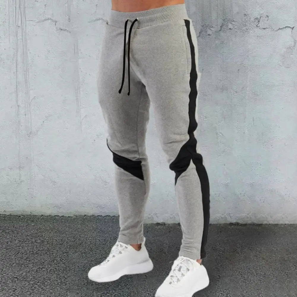 New Men's Autumn and Winter Casual Color Matching Trousers